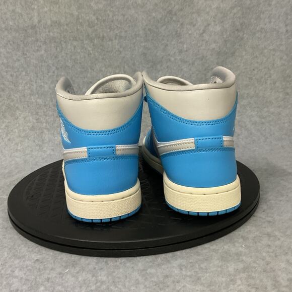 Nike Air Jordan 1 Mid Shoes Dark Powder Blue White BQ6472-400 Women's 6.5 - Picture 2 of 6